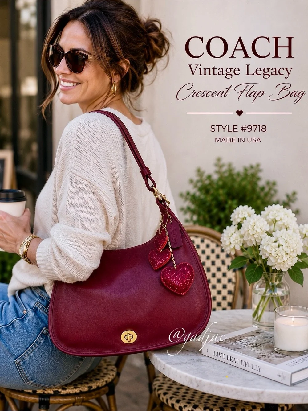 Coach Legacy Crescent Flap Bag (Style #9718) | MADE IN USA